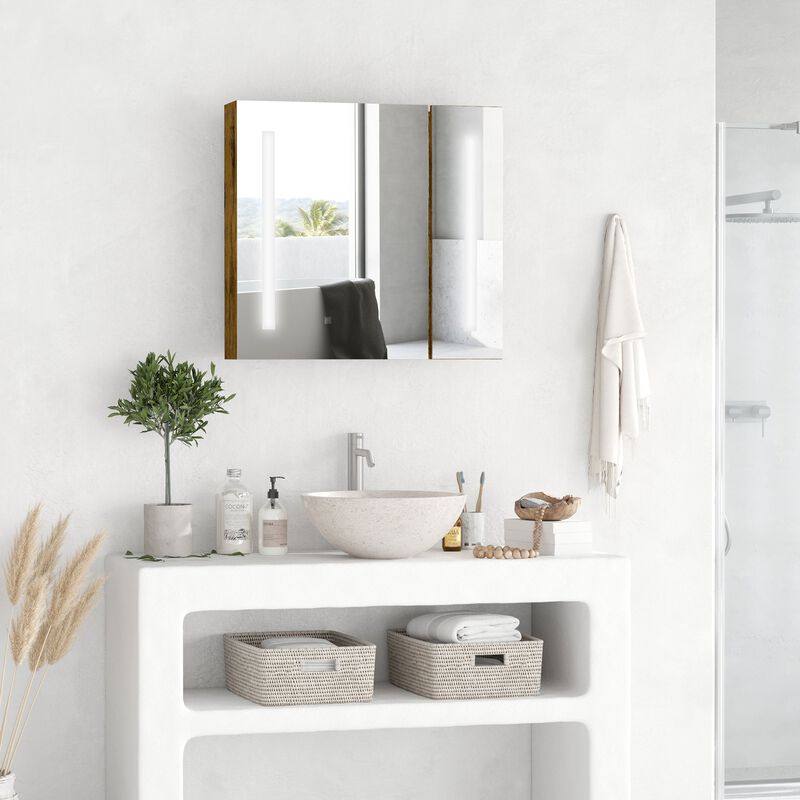 Smart Bathroom Storage: Lighted Medicine Cabinet with Touch Control