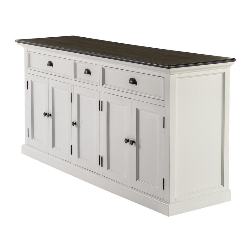 Belen Kox Contrast Classic White & Black Farmhouse Buffet, Belen Kox