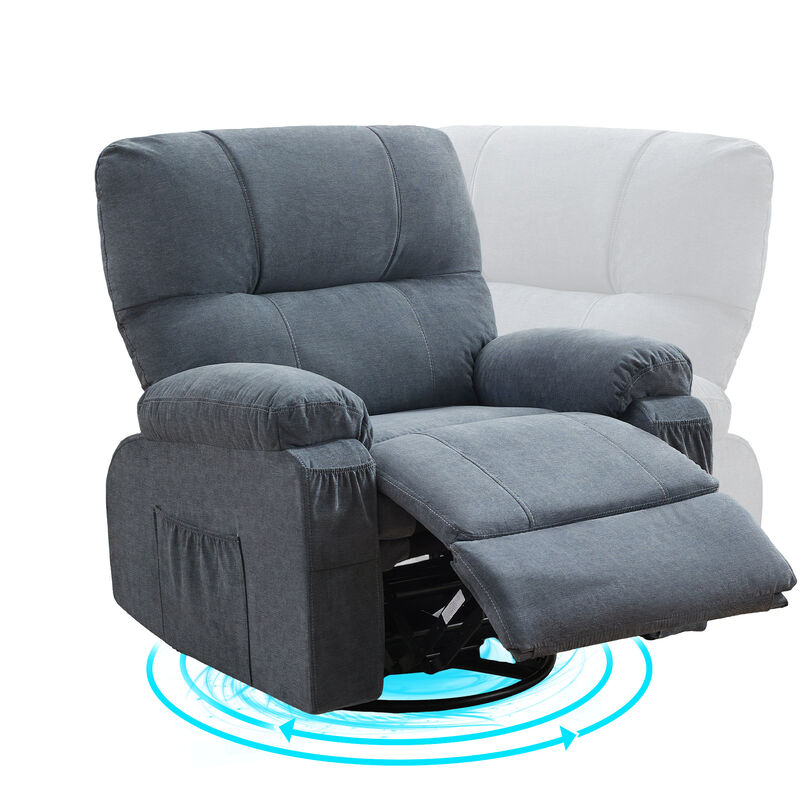 Merax 360 Degree Rotating Swing Single Sofa Chair Recliner