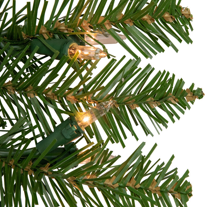 Pre-Lit Rockwood Pine Artificial Christmas Wreath  36-Inch  Clear Lights