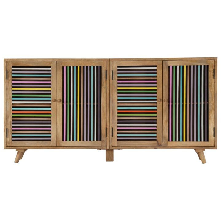 vidaXL Sideboard 59.1"x11.8"x29.5" Solid Mango Wood