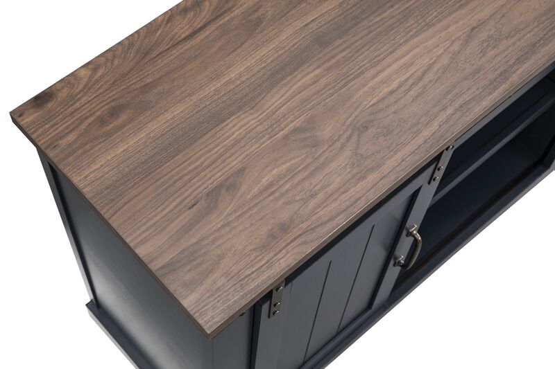 FESTIVO Rustic 54" Barn Door TV Stand with - Fits Up to 65" TVs