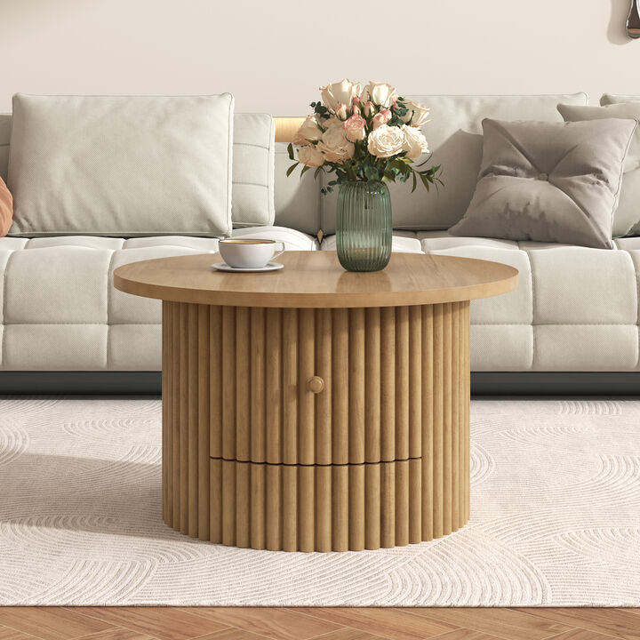 Merax Farmhouse Coffee Table with 1 Drawer