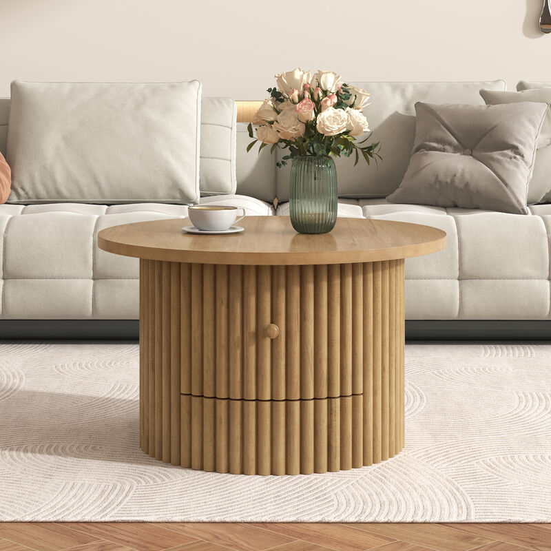 Merax Farmhouse Coffee Table with 1 Drawer