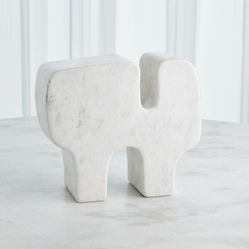 Abstract Marble Sculpture- White