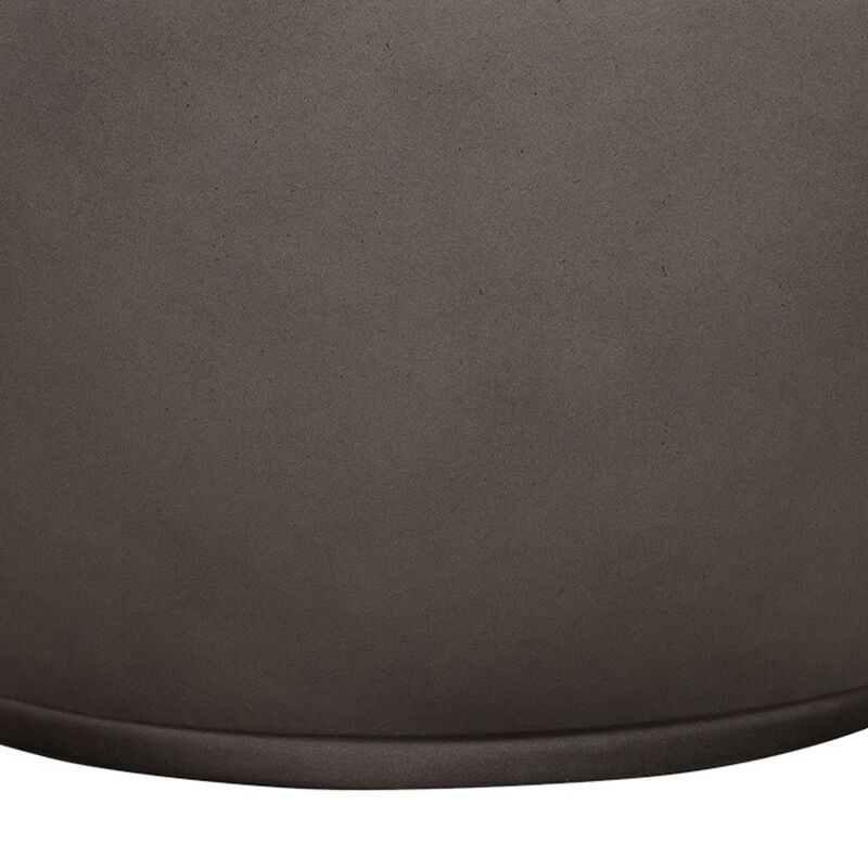 Shae 20 Inch Large Indoor Outdoor Planter, Slanted, Concrete, Modern, Gray - Benzara
