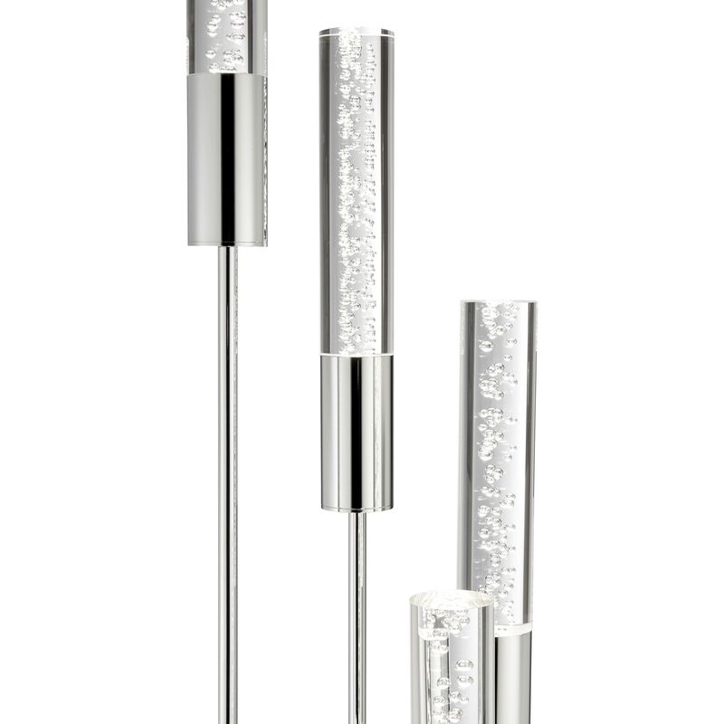 Sparkling Night Floor Lamp Chrome Metal LED Light