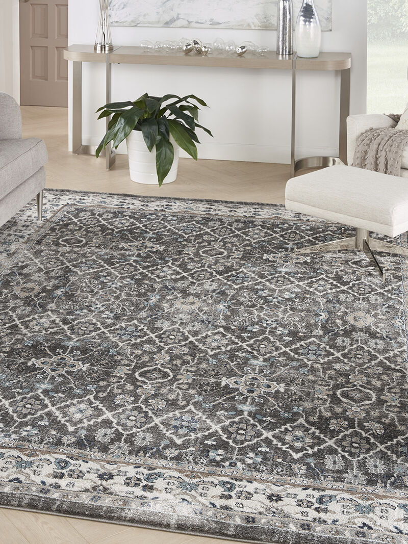 American Manor AMR01 Gray/Ivory 7'10" x 9'10" Rug