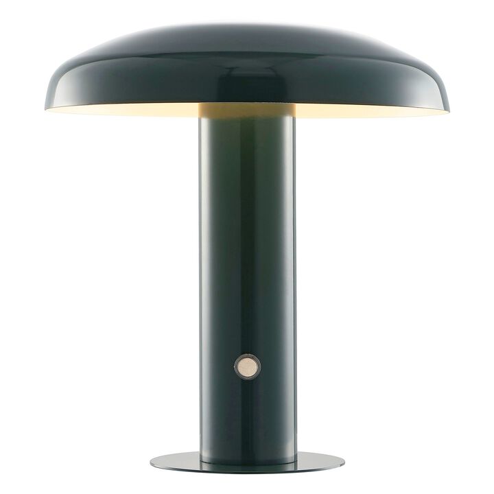 Suillius Contemporary Bohemian Rechargeablecordless Iron Integrated LED Mushroom Table Lamp