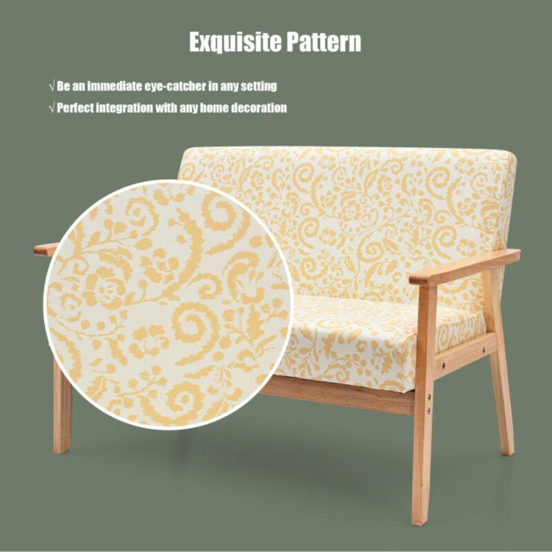 Hivvago Modern Fabric Loveseat Sofa Couch Upholstered 2-Seat Armchair