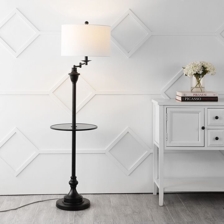 Cora Metal/Glass LED Side Table and Floor Lamp