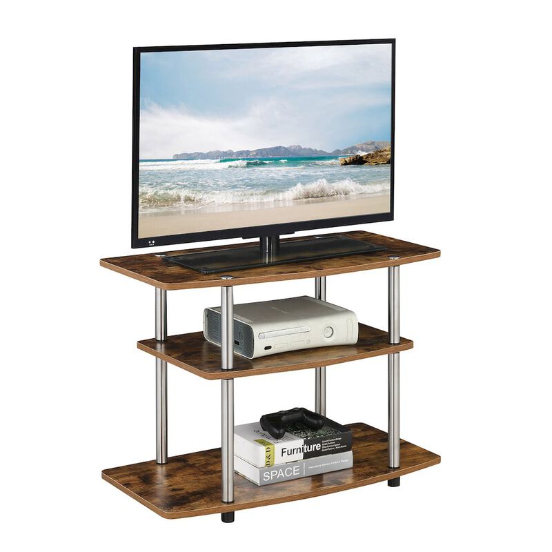 Convenience Concepts Designs2Go No Tools 3 Tier TV Stand for TVs up to 37 Inches