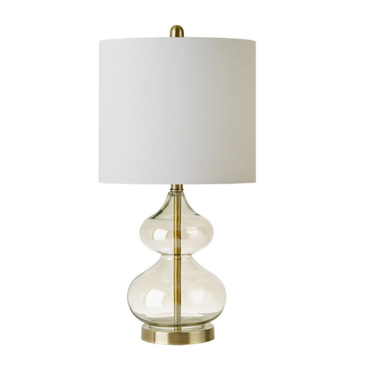 Ellipse Curved Glass Table Lamp, Set Of 2