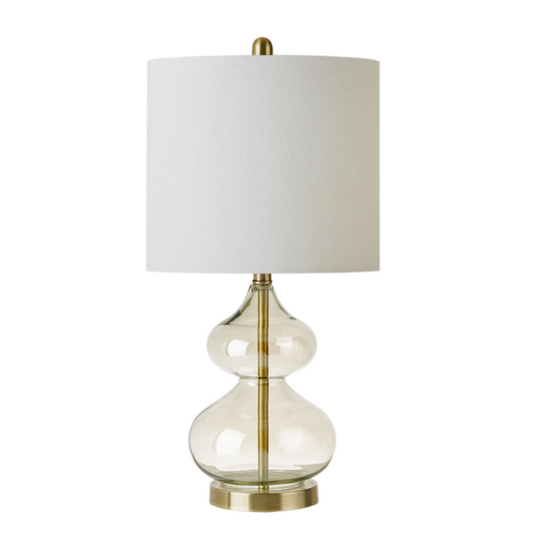 Ellipse Curved Glass Table Lamp, Set Of 2
