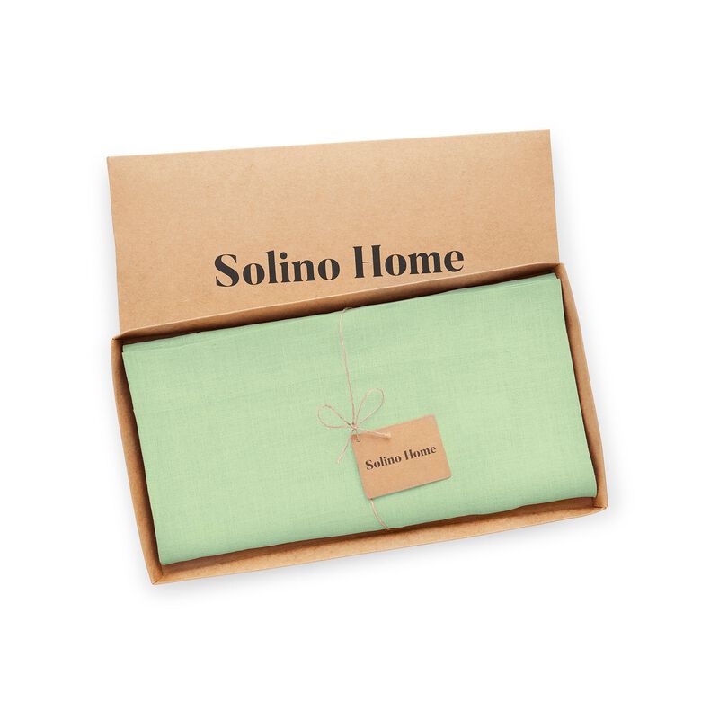 Solino Home 100% Pure Linen Table Runner | Classic Hemstitch for Thanksgiving, Christmas