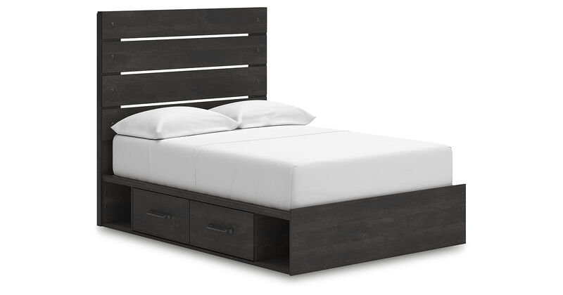 Delmorta Full Panel Bed with Storage