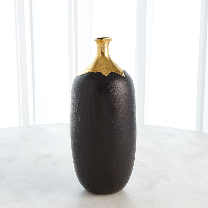 Dipped Golden Crackle Vase