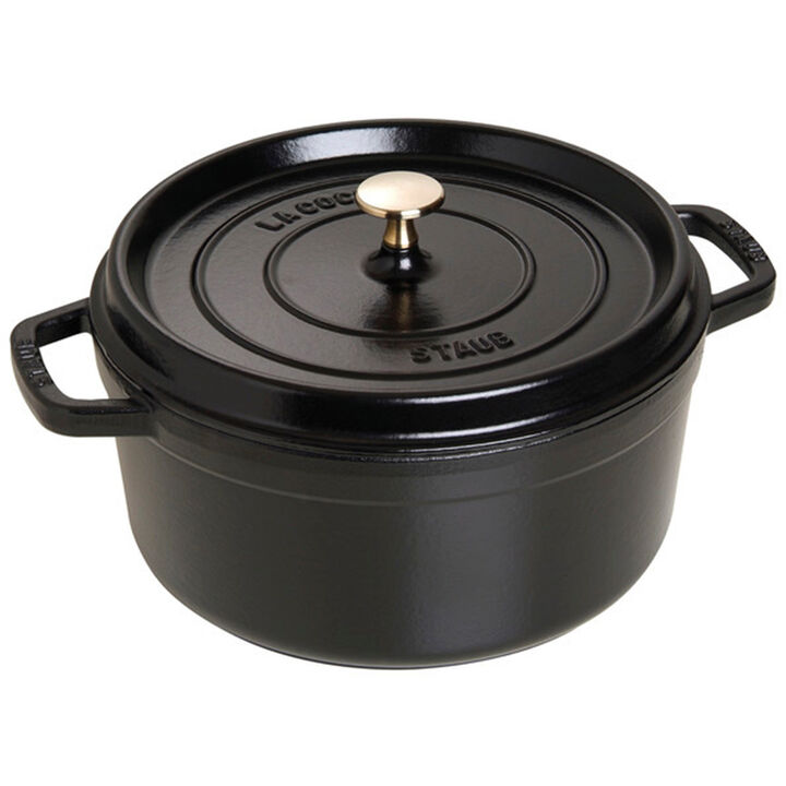 Staub Cast Iron 5.5-qt Round Cocotte - Dark Blue Staub Cast Iron 5.5-qt Round Cocotte - Dark Blue