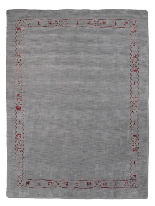 RUGSOTIC CARPETS HAND KNOTTED LOOM WOOL ECO-FRIENDLY AREA RUGS  - 8'x10', Rectangle, Light Blue Color, Contemporary Modern Design, High Pile Thick Handmade Anti Skid Rugs for Living Room (L00216)