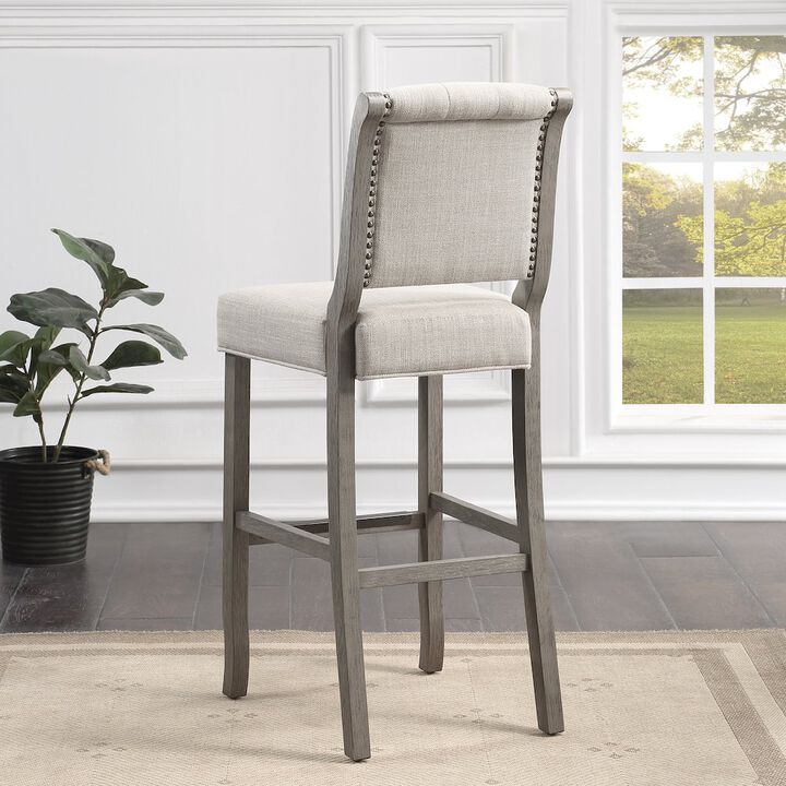 American Woodcrafters Luxe 30 Stool - Gray