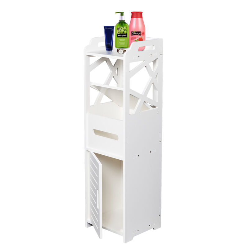 3-Tier Bathroom Storage Cabinet with 2 Doors Space-Saving Organizer for Stylish Bathroom Storage