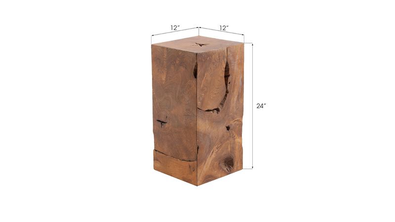 Teak Slice Small Pedestal