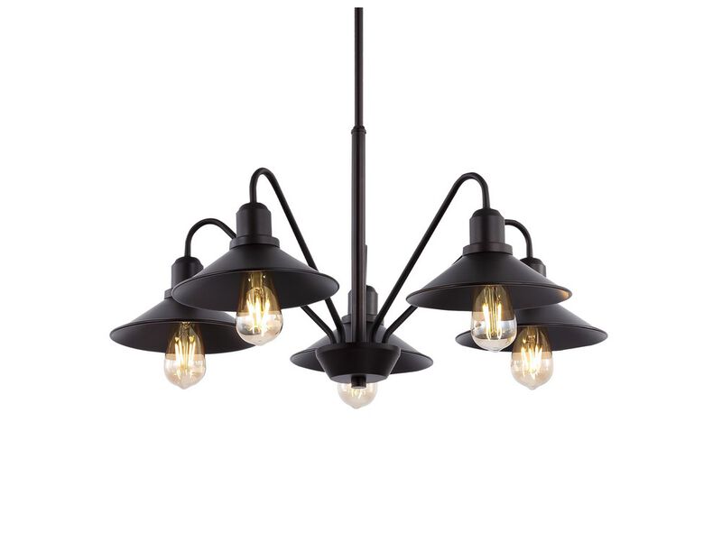 Cole 5-Light Metal Farmhouse Industrial LED Chandelier