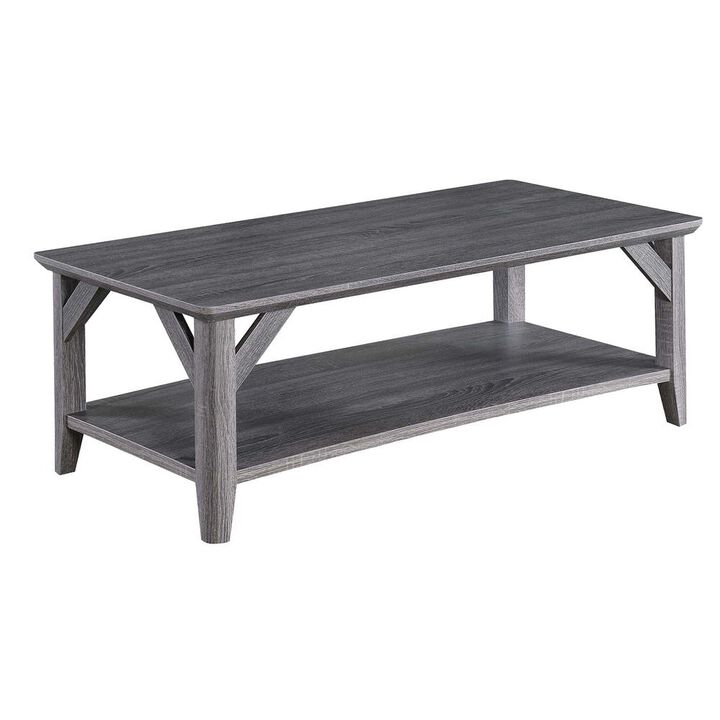 Convience Concept, Inc. Winston Coffee Table with Shelf, Gray