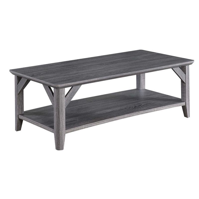 Convience Concept, Inc. Winston Coffee Table with Shelf, Gray