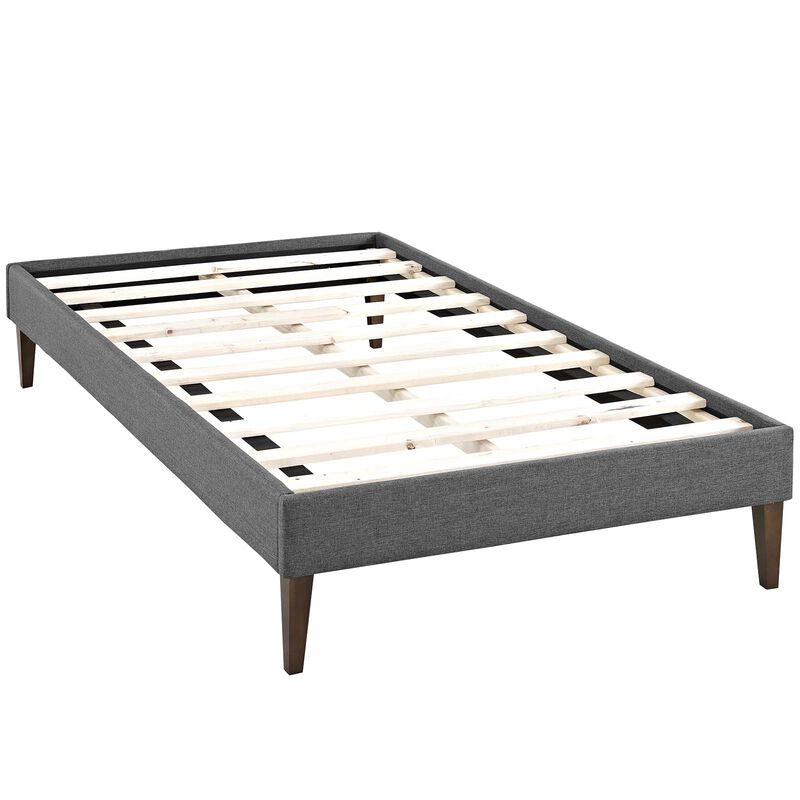 Modway - Tessie Twin Fabric Bed Frame with Squared Tapered Legs