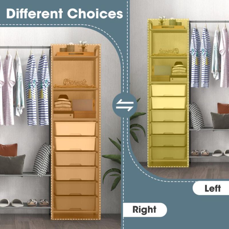 Hivvago Free Standing Closet Organizer with Removable Drawers and Shelves