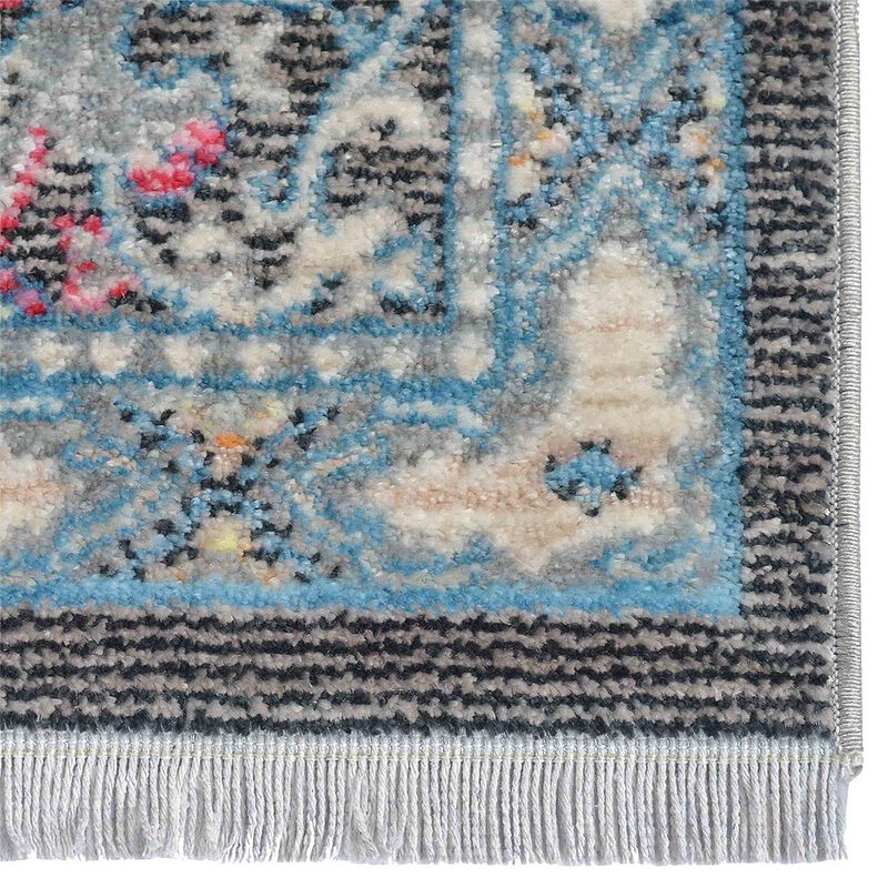 RUGSOTIC CARPETS MACHINE MADE POLYESTER AREA RUGS  - 4'x5'11'', Rectangle Shape, Brown Gray Color, Classic Oriental Traditional  Design, Low Pile Machine Made Area Rugs (M00106)