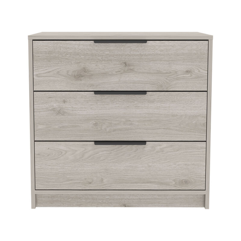 DEPOT E-SHOP Egeo 3 Drawers Dresser, Superior Top, White