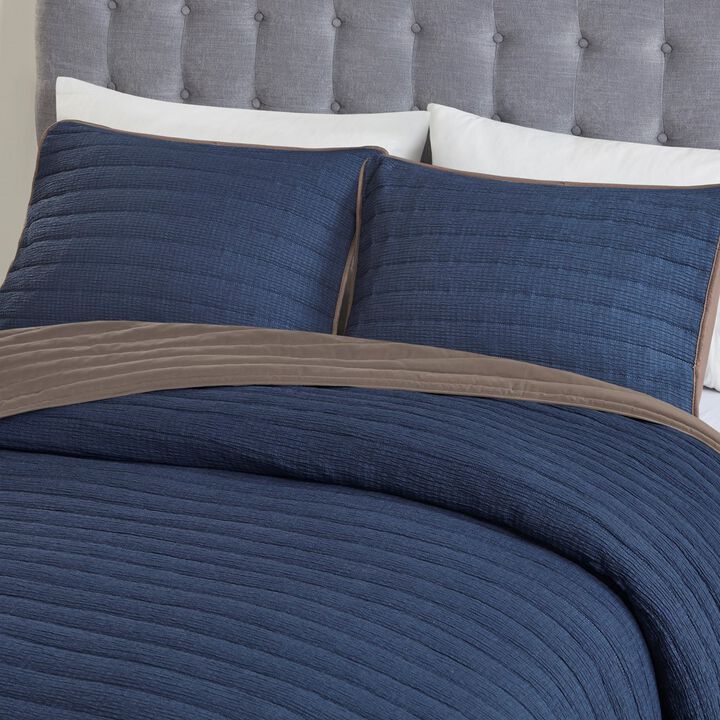 Gracie Mills Angeline Reversible Crinkled Microfiber Quilt Set