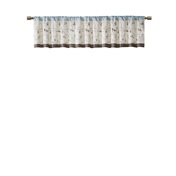 Gracie Mills Rogelio Floral Embroidered Window Valance
