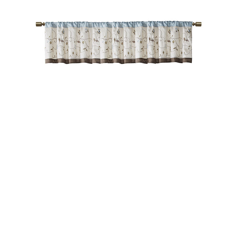 Gracie Mills Rogelio Floral Embroidered Window Valance