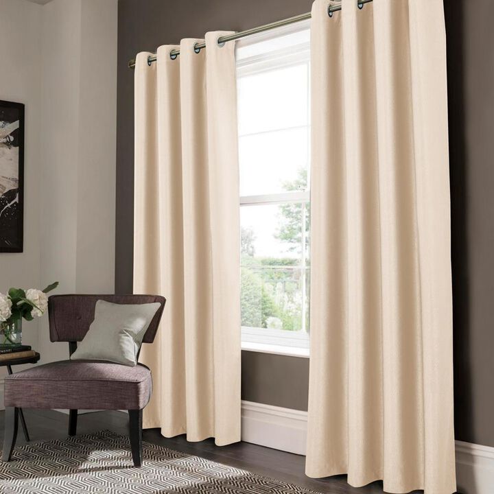 Olivia Gray Lydia Matte Embossed One Blackout Panel - 52"x95", Beige