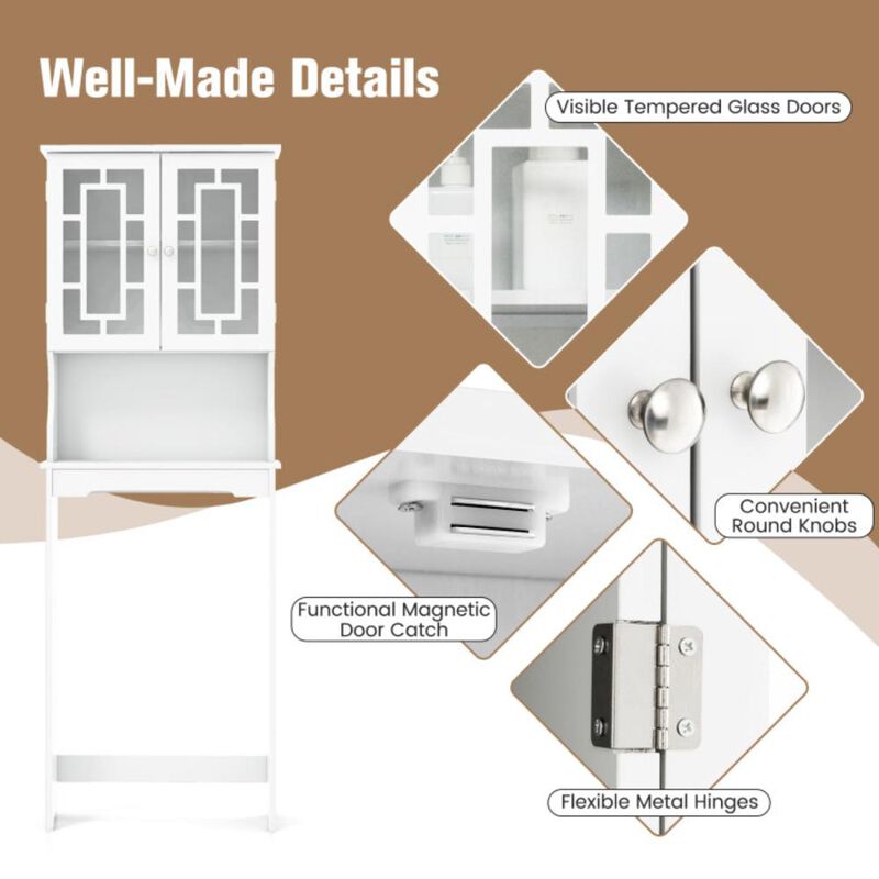 Hivvago Bathroom Spacesaver Over the Toilet Door Storage Cabinet