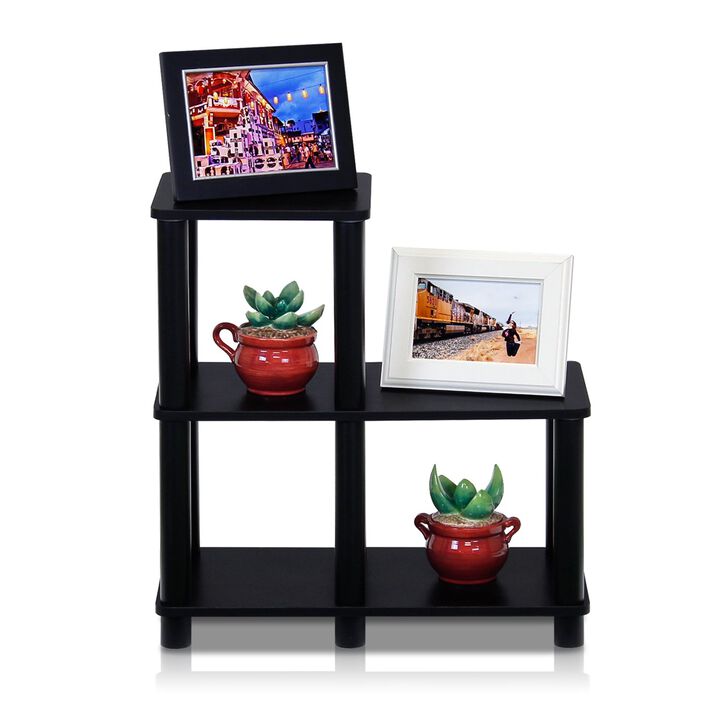 FurinnoFurinno Turn-N-Tube Accent Decorative Shelf, Espresso/Black