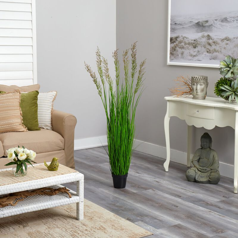 Hivvago 4.5" Plum Grass Artificial Plant