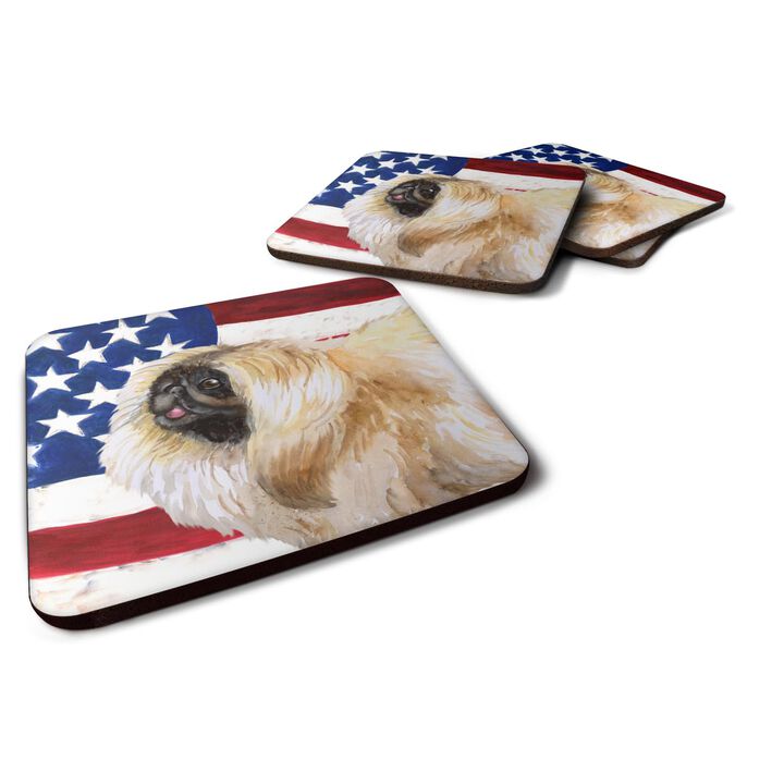 Caroline's Treasures Pekingese Patriotic Decorative coasters, Multicolor