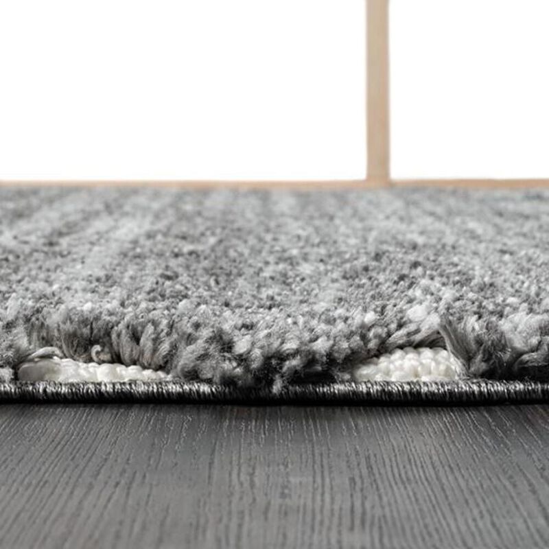 Belen Kox Grey and Cream Area Rug, 8 x 10