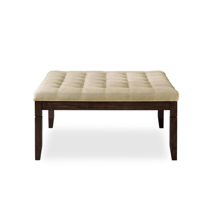 Charlie Square Ottoman, Beige