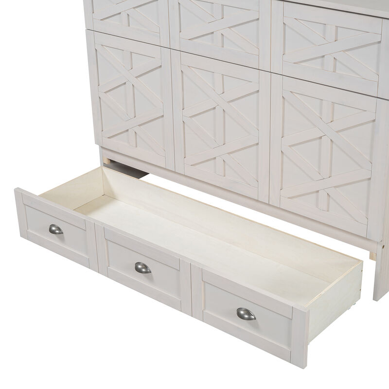 Merax Murphy Bed Cabinet with A Large Drawer