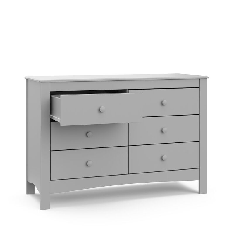 Graco Noah 6 Drawer Double Dresser (Pebble Gray)