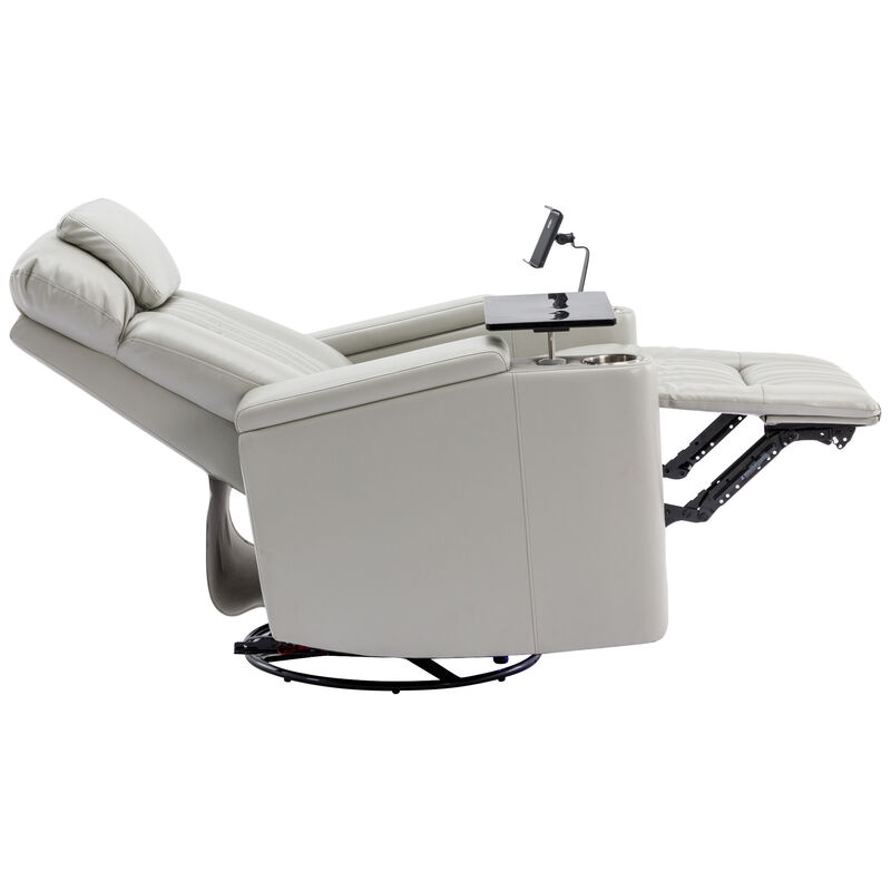 Merax Power Swivel Recliner Chair with Cell Phone Holder