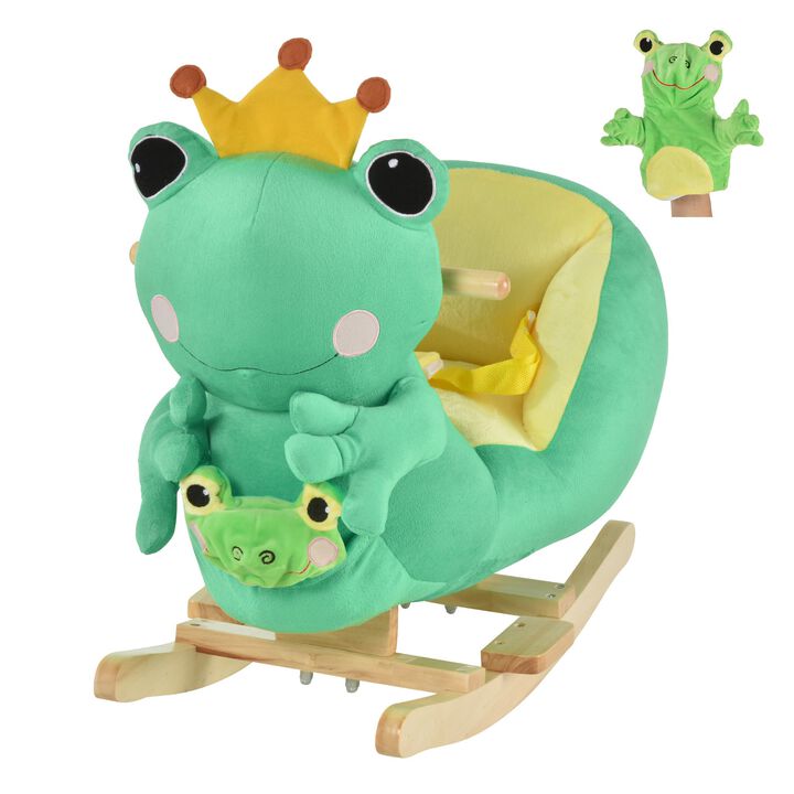 Green Frog Rocker: Musical Ride-On Toy for Toddlers 18-36 Months