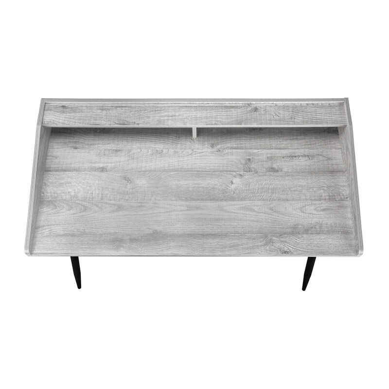 Monarch Specialties I 7541 Computer Desk, Home Office, Laptop, Storage Shelves, 48"L, Work, Metal, Laminate, Grey, Black, Contemporary, Modern