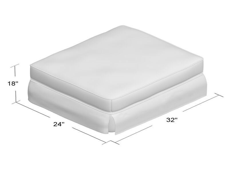 Horizon Linen Upholstered Ottoman