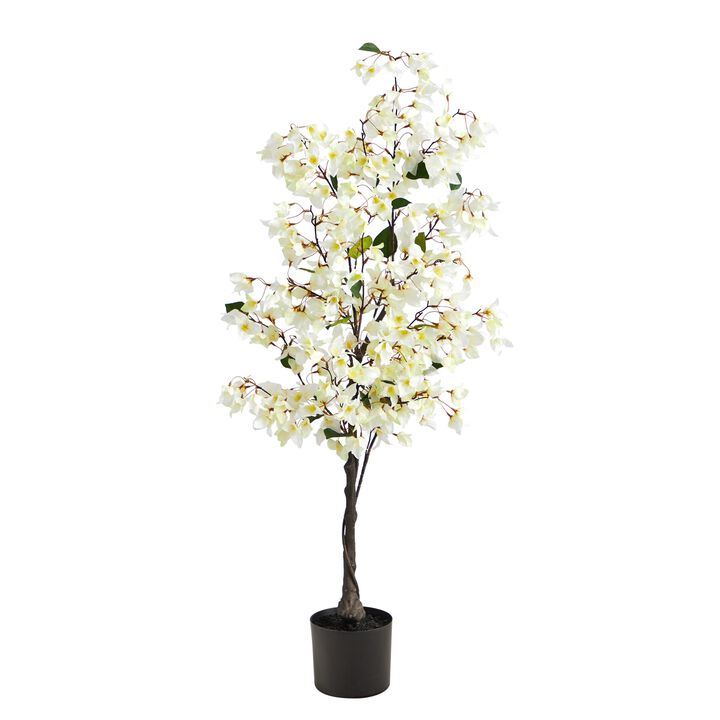 Hivvago 4 Feet Bougainvillea Artificial Tree